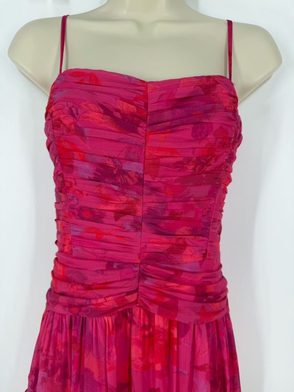 BHLDN by Anthropologie Thalia Ruffle Chiffon Maxi Dress 8 Prom Coquette Wedding - Picture 5 of 13